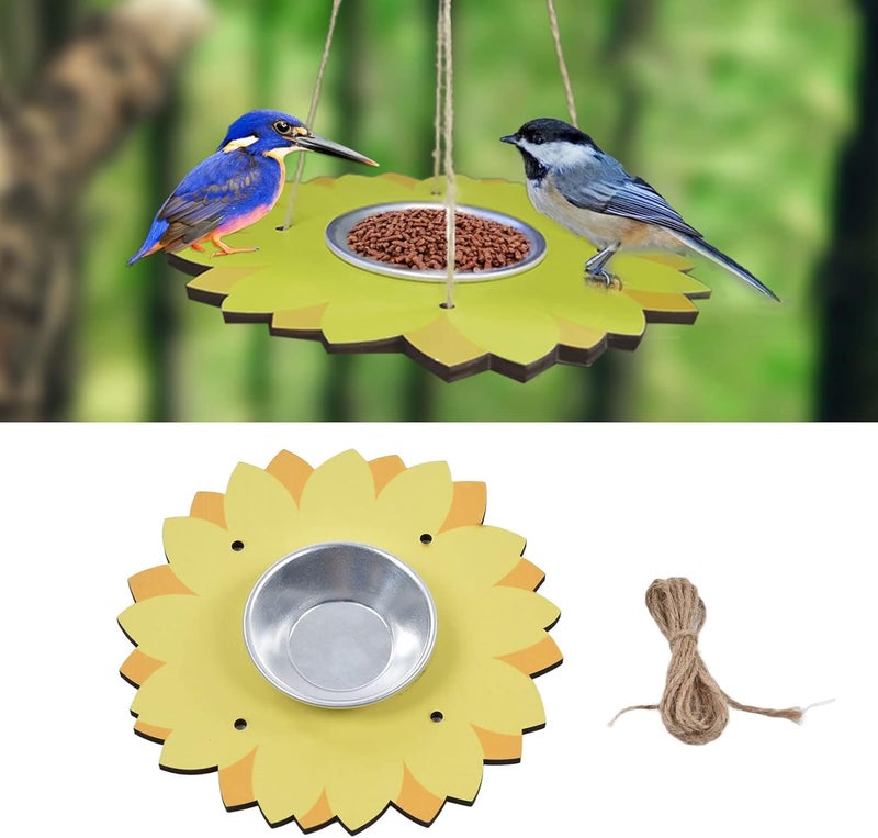woobles Bird Feeder Tray, Detachable Aluminum Alloy Bowl Bird Feeding Platform for Patio - Image 3